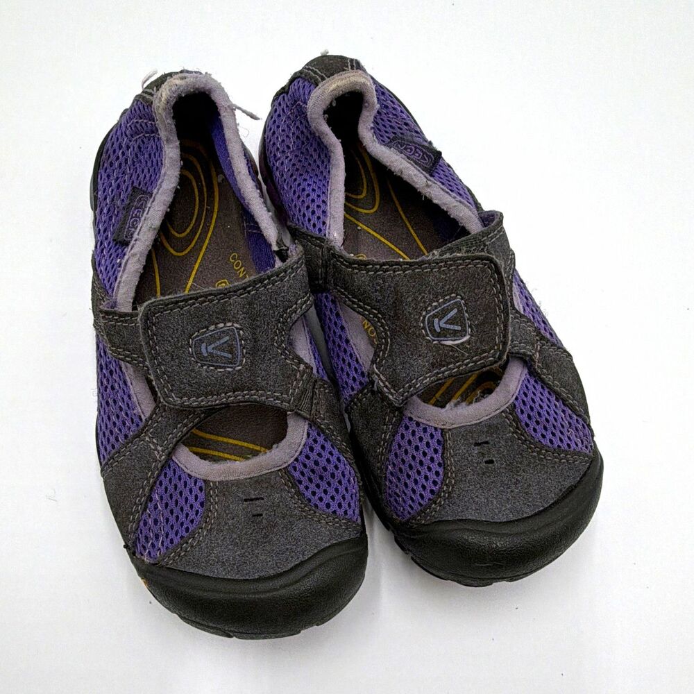 KEEN Kids Mary Jane Shoes Purple/Gray/Black US 12 Hook & Loop Low Top